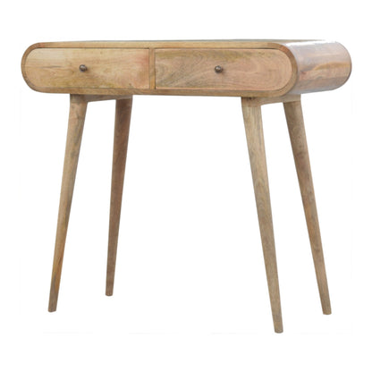 Console Table - London by Maple Manor, console table in solid wood with two drawer fronts and round metal knobs